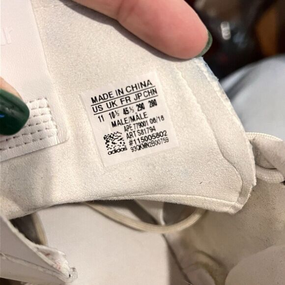 Adidas White Tubular Invader Sneakers Mens 11 S81794 Basketball Shoes Leather - Picture 3 of 10